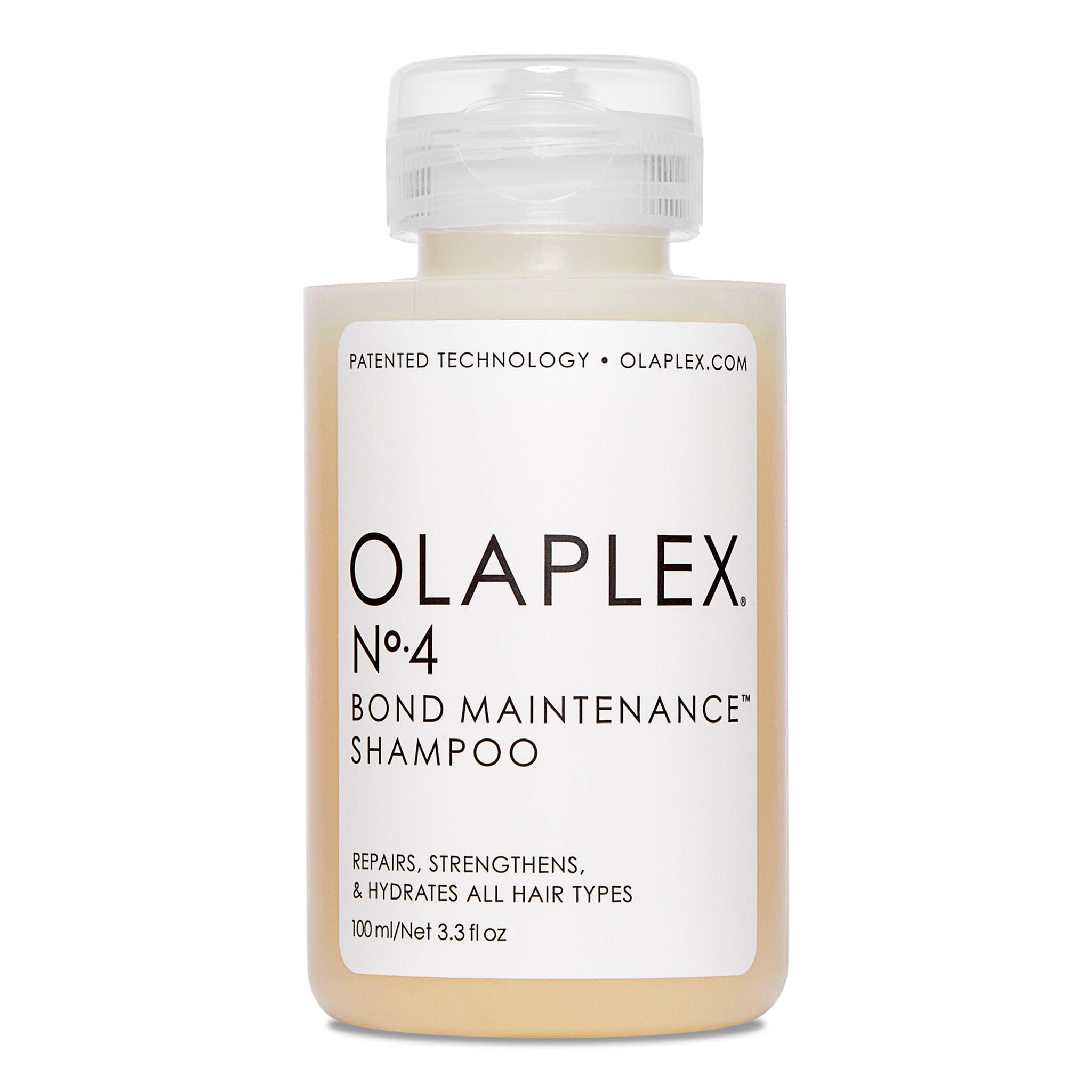 Olaplex No.4 Bond Maintenance Shampoo Size variant: 3.3 fl oz | 100 ml main image. This product is for black hair