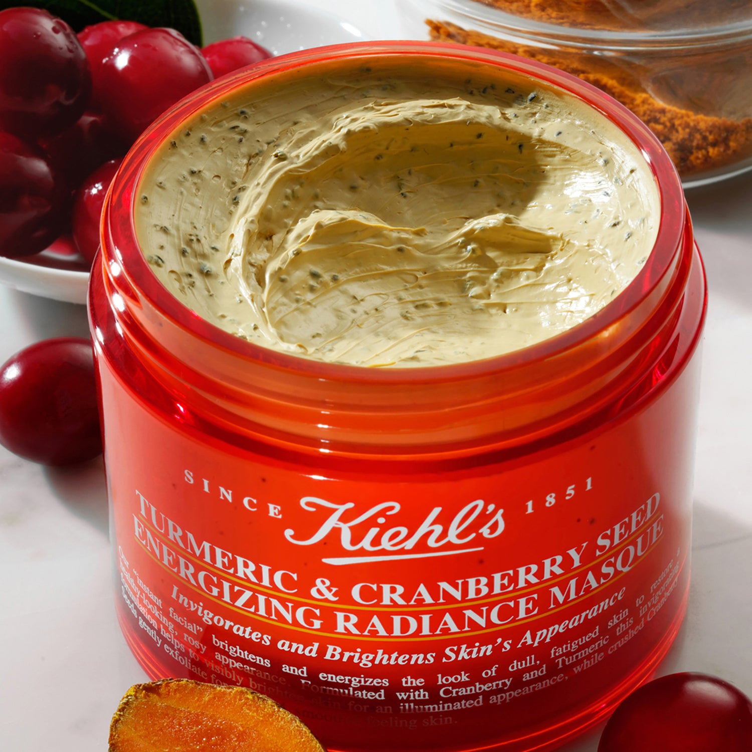 Kiehl's Since 1851 Turmeric and Cranberry Seed Energizing Radiance Masque Size variant: 3.4 oz. lifestyle image 2 .