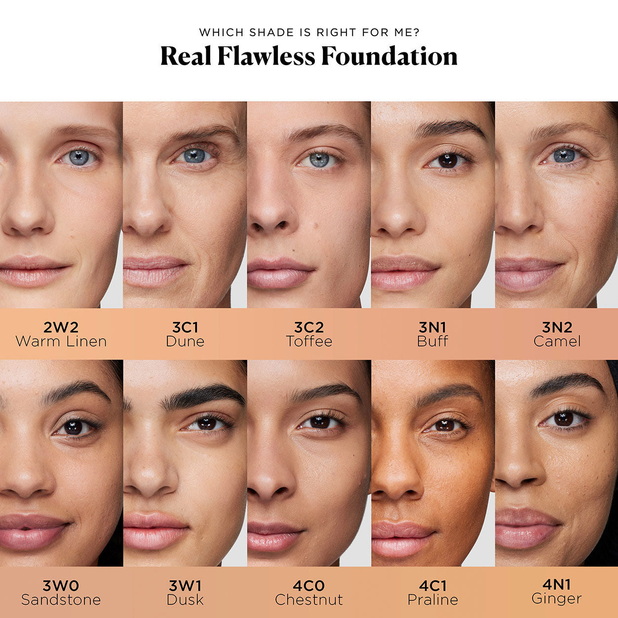 A shade comparison of   variant: 3C2 Toffee