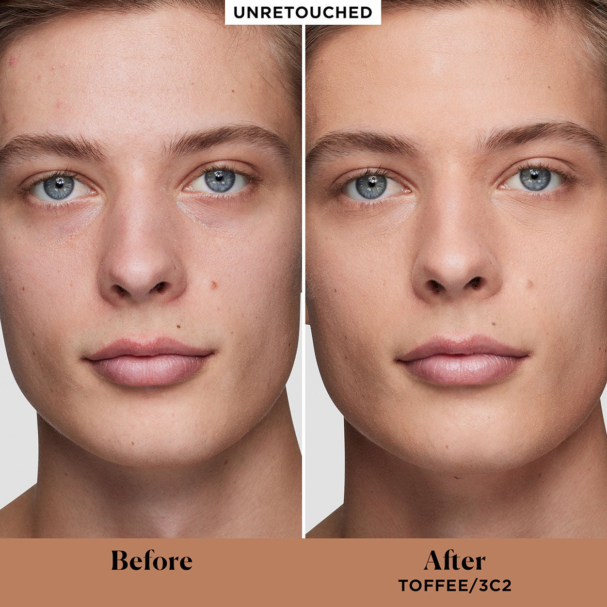 Before and after results of using   variant: 3C2 Toffee