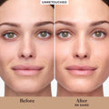 Before and after results of using Laura Mercier Long-Wear Tinted Moisturizer Natural Dewy SPF 30 with Hyaluronic Acid variant: 3N Sand