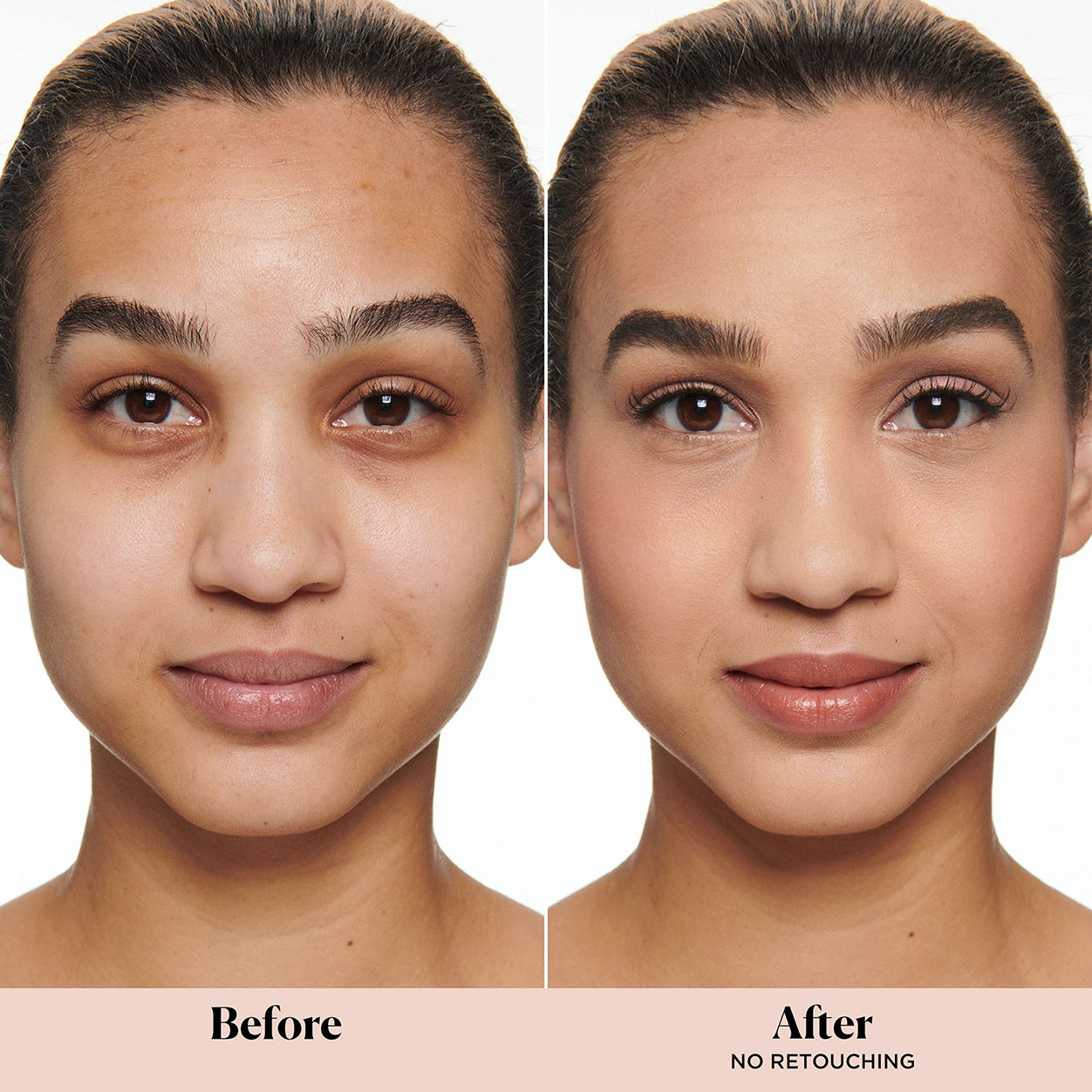 Before and after results of using Laura Mercier Secret Camouflage Concealer Duo Stick variant: 3W