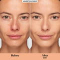 Before and after results of using Laura Mercier Real Flawless Weightless Perfecting Concealer variant: 3W1