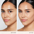 Before and after results of using Jane Iredale Skintuition SPF 30 Radiance-Boosting Liquid Foundation variant: 42 Medium