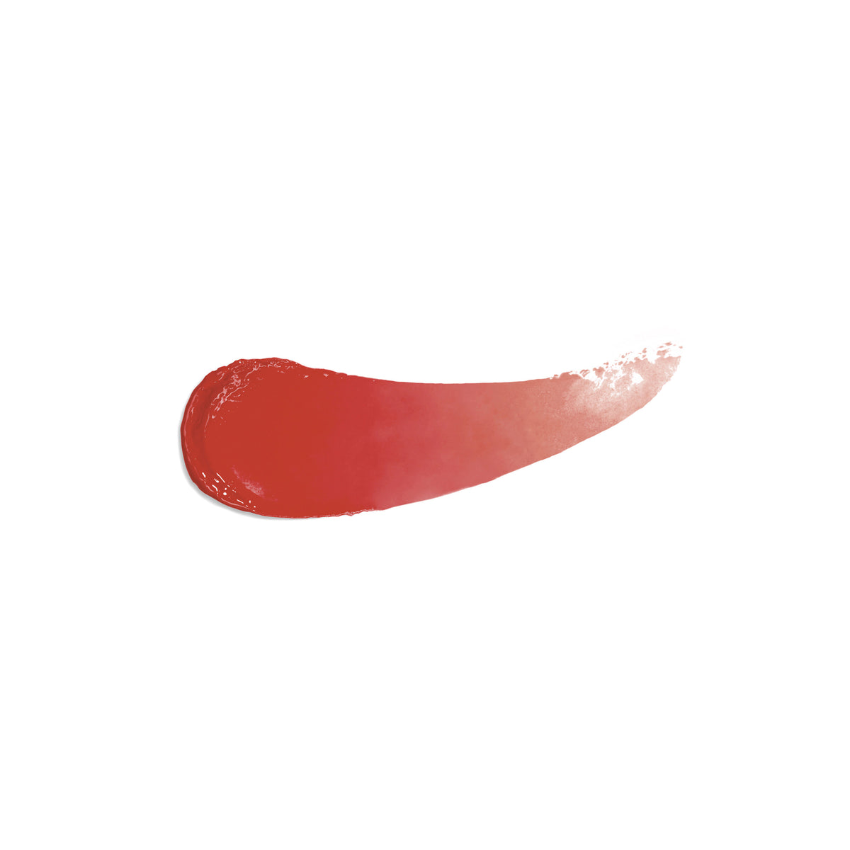 A horizontal smear of Phyto-Rouge Shine lipstick that fades from an intense shade to a sheer tint on the right, with a balm-like texture.