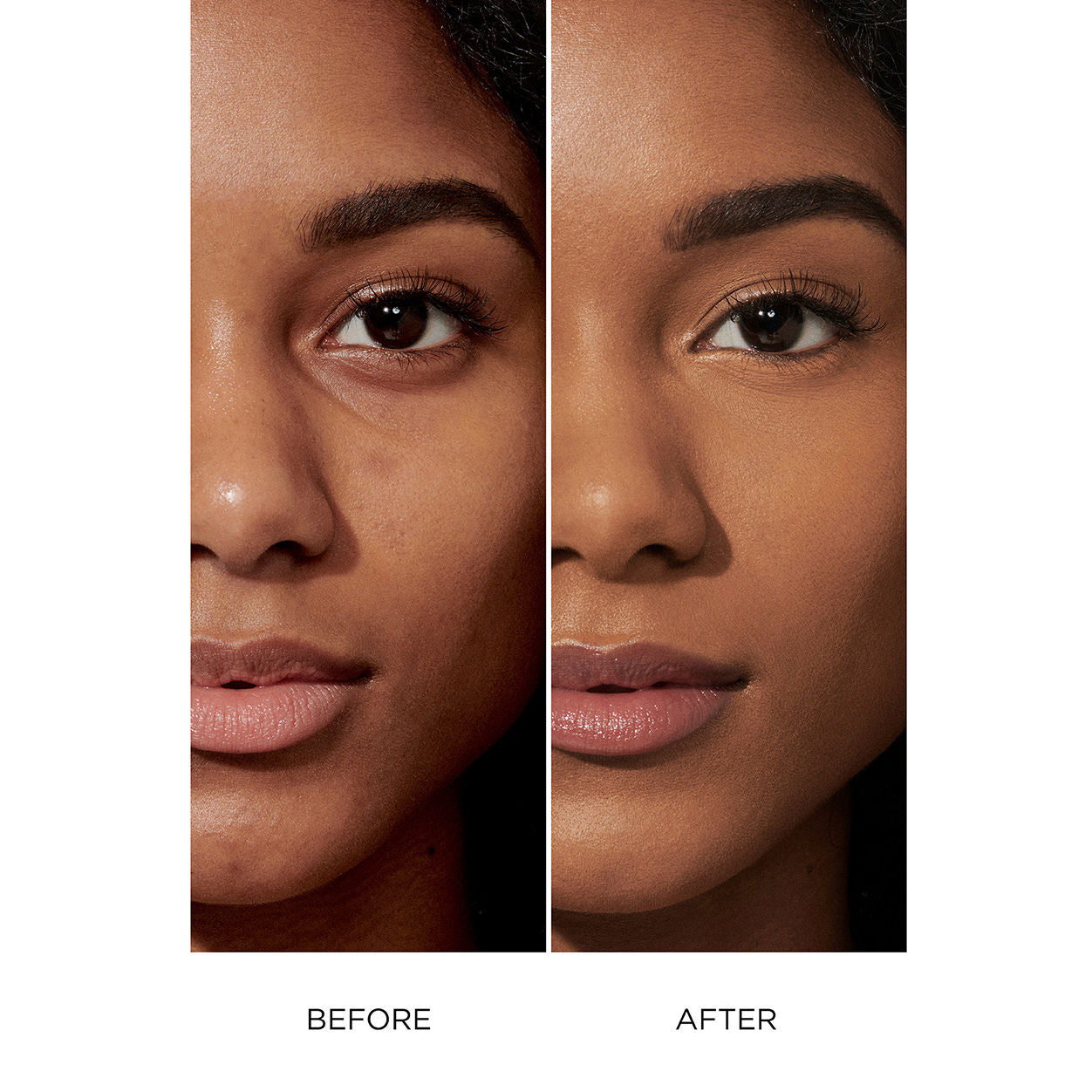 Before and after results of using   variant: 4C (Medium with cool undertones)