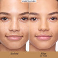 Before and after results of using Laura Mercier Tinted Moisturizer Blurred Matte Oil Free Broad Spectrum SPF 30 variant: 4N Teak