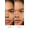 Before and after results of using Laura Mercier Flawless Lumière Radiance-Perfecting Foundation variant: 4W1 MAPLE