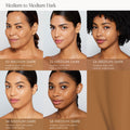 Model image of Jane Iredale Skintuition SPF 30 Radiance-Boosting Liquid Foundation variant: 50 Medium Dark