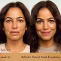 Before and after results of using RMS Beauty ReEvolve Natural Finish Foundation Refill variant: 55