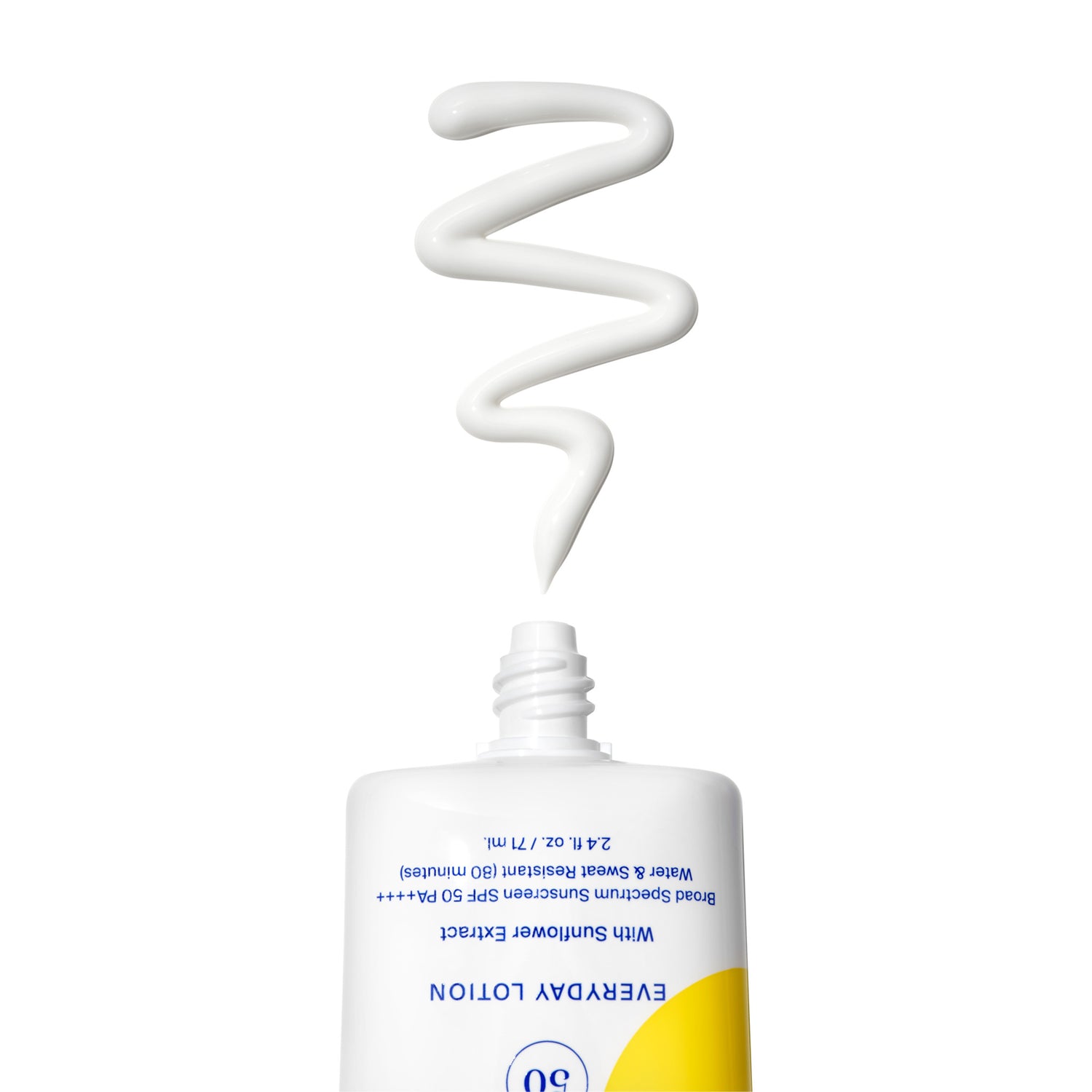 Supergoop! Play Everyday Lotion With Sunflower Extract SPF 50 Size variant: 5.5 oz open container image.