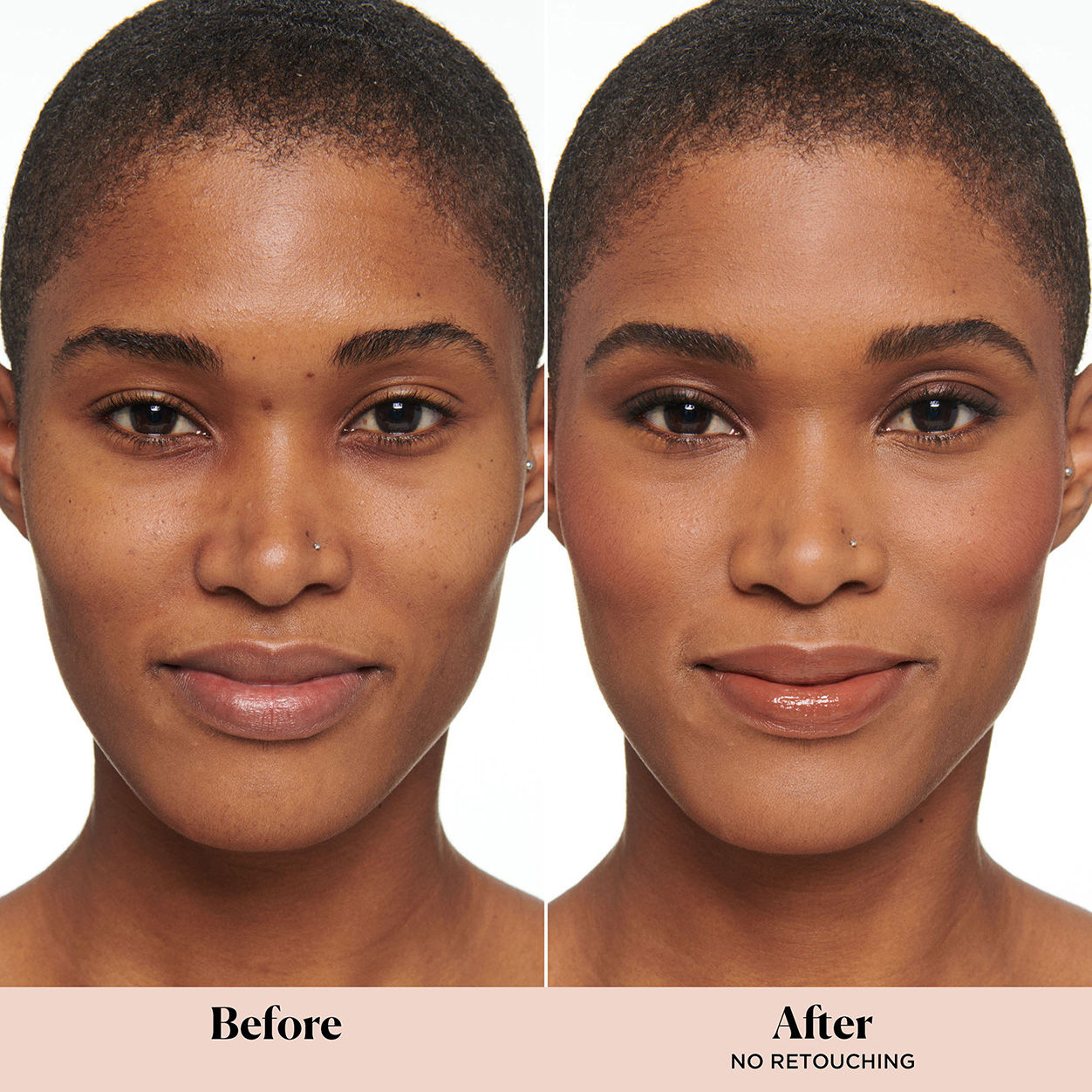 Before and after results of using Laura Mercier Secret Camouflage Concealer Duo Stick variant: 5W