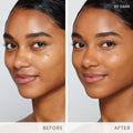 Before and after results of using Jane Iredale Skintuition SPF 30 Radiance-Boosting Liquid Foundation variant: 60 Dark