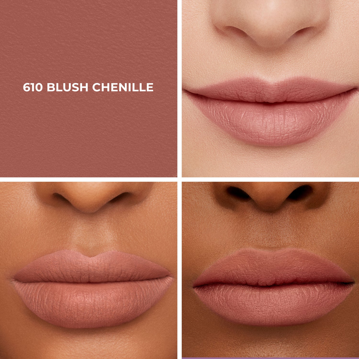 Model image of Laura Mercier Caviar Smoothing Matte Lipstick variant: 610 Blush Chenille​