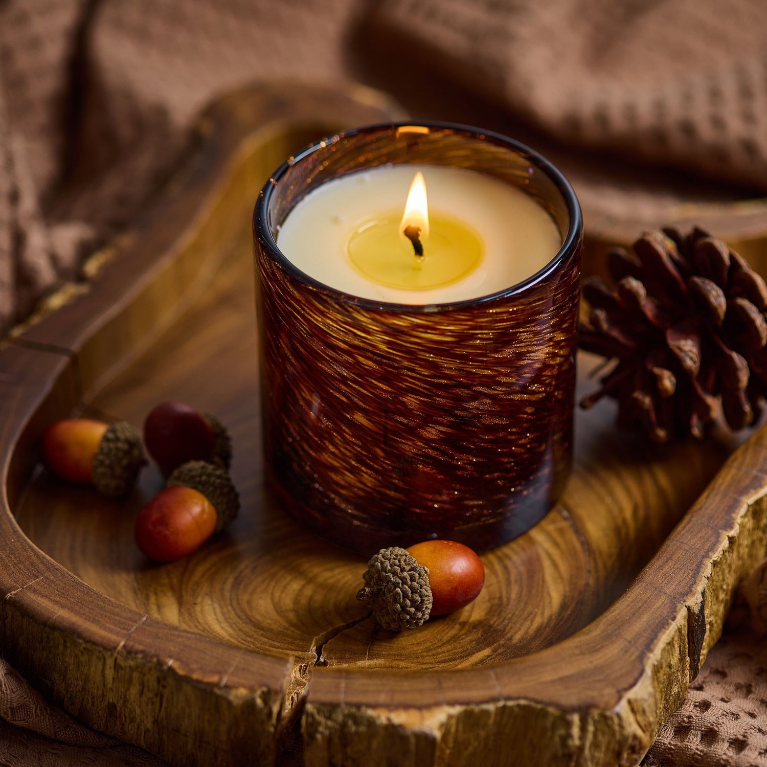 Lifestyle image of Lafco Spiced Pomander Candle variant: 6.5 oz (Classic)