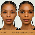 Before and after results of using RMS Beauty ReEvolve Natural Finish Liquid Foundation variant: 66