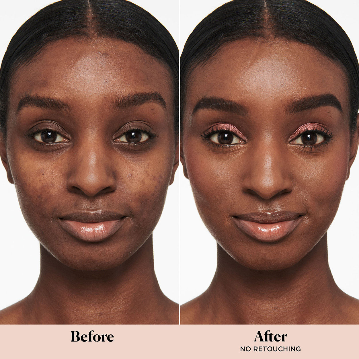 Before and after results of using Laura Mercier Secret Camouflage Concealer Duo Stick variant: 6N