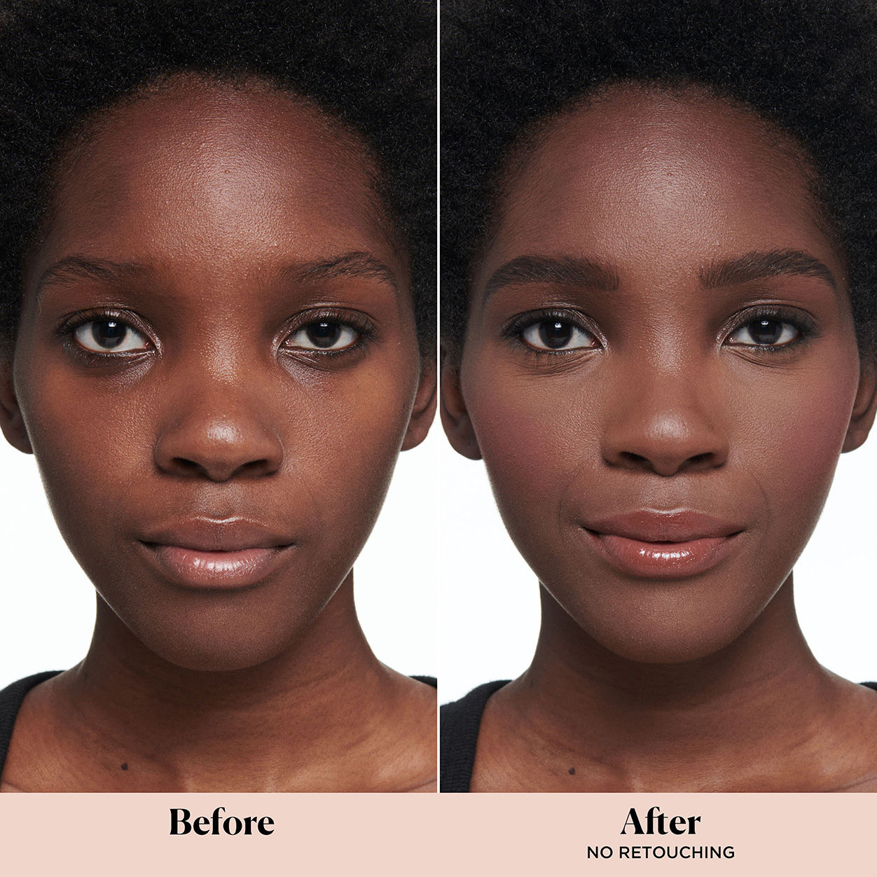 Before and after results of using Laura Mercier Secret Camouflage Concealer Duo Stick variant: 6W
