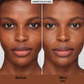 Before and after results of using Laura Mercier Real Flawless Weightless Perfecting Concealer variant: 6W1