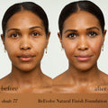 Before and after results of using RMS Beauty ReEvolve Natural Finish Liquid Foundation variant: 77