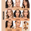 Model image of Charlotte Tilbury  Charlotte's Beautiful Skin Foundation variant: 7 Warm (medium with golden yellow undertones)