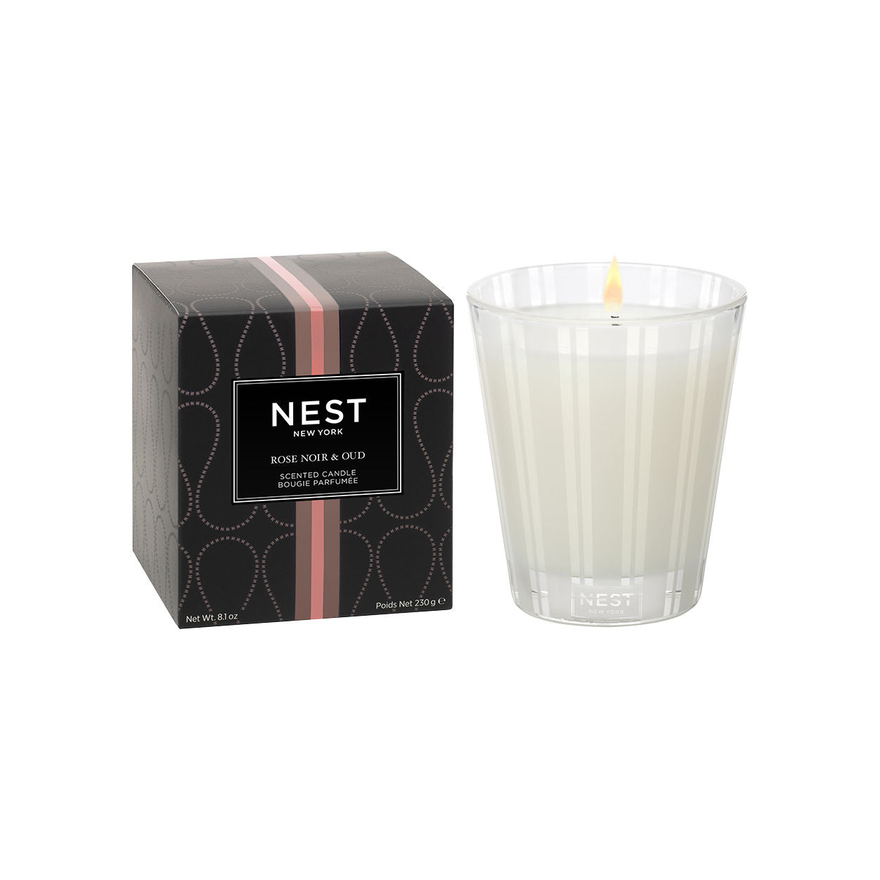 Nest Rose Noir and Oud Candle variant: 8.1 oz (Classic) main image
