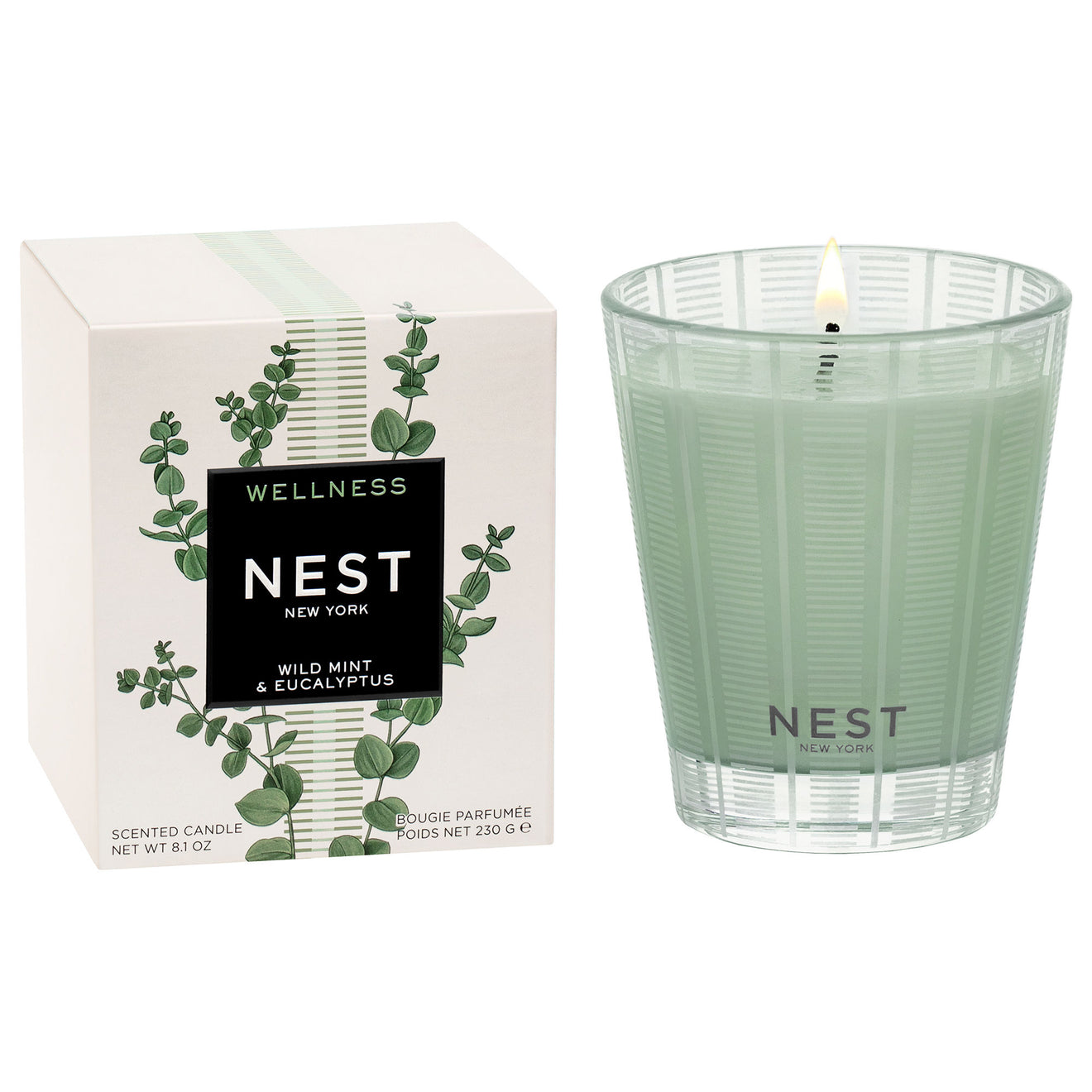 Nest Wild Mint & Eucalyptus Candle variant: 8.1 oz (Classic) main image