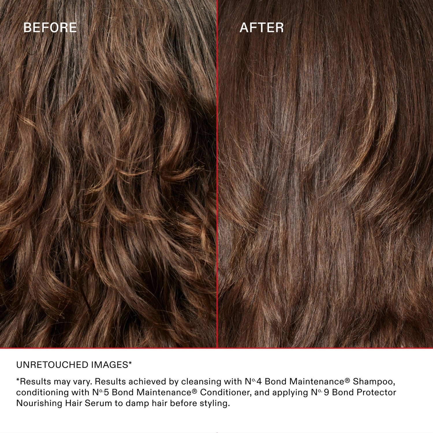 Before and after results of using Olaplex No.4 Bond Maintenance Shampoo variant: 8.5 fl oz