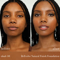 Before and after results of using RMS Beauty ReEvolve Natural Finish Liquid Foundation variant: 88