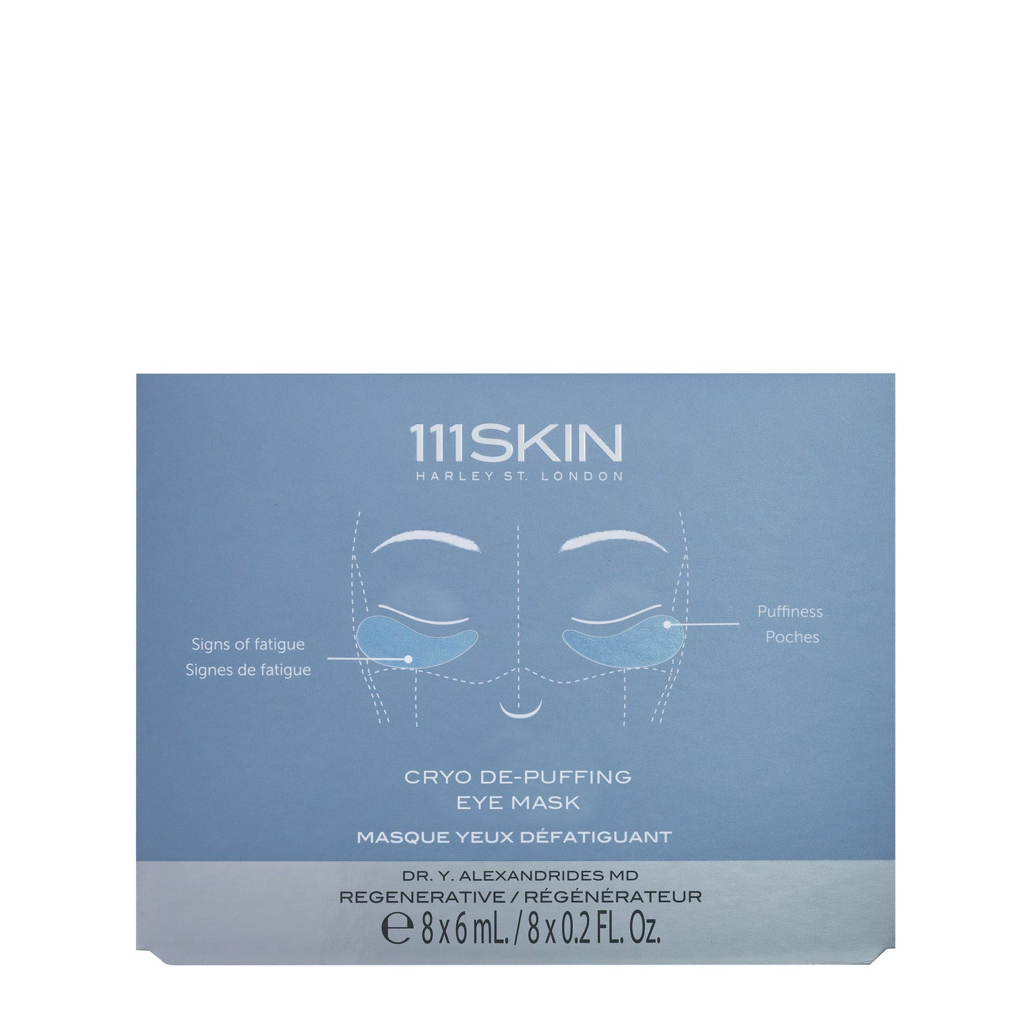 111SKIN Cryo De-Puffing Eye Mask Size variant: 8 Treatments box image.