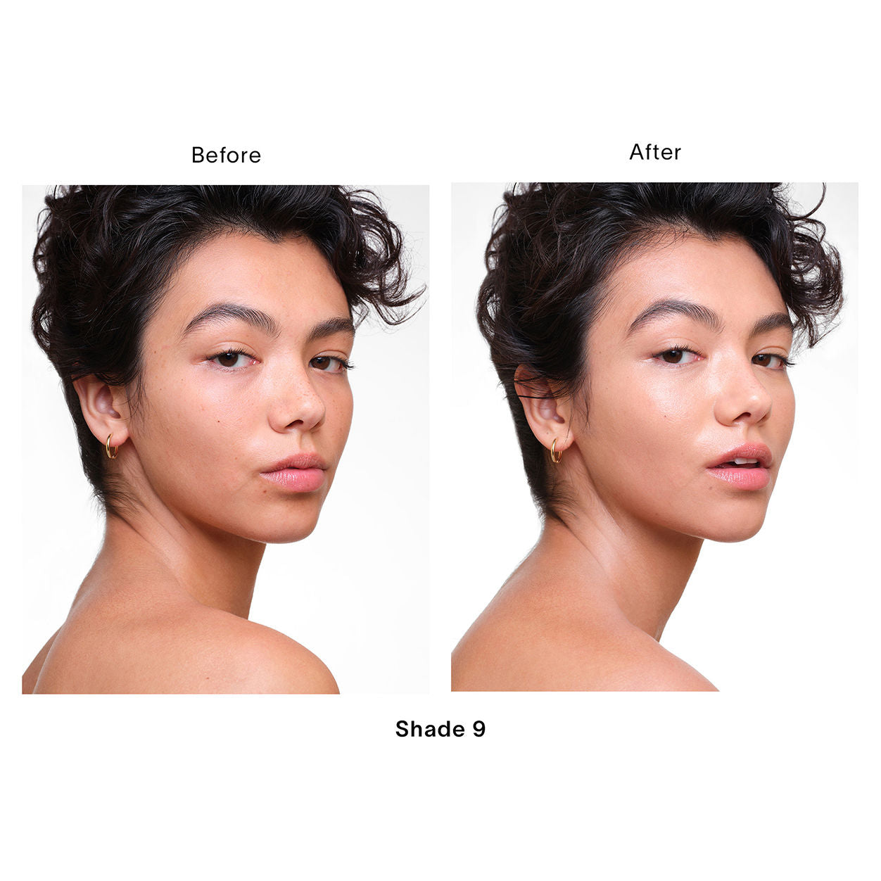 Before and after results of using Hourglass Veil Hydrating Skin Tint variant: 9