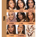 Model image of Charlotte Tilbury  Charlotte's Beautiful Skin Foundation variant: 9 Warm (tan with warm peach undertones)
