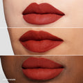 A shade comparison of Bobbi Brown Luxe Matte Lipstick variant: After Hours
