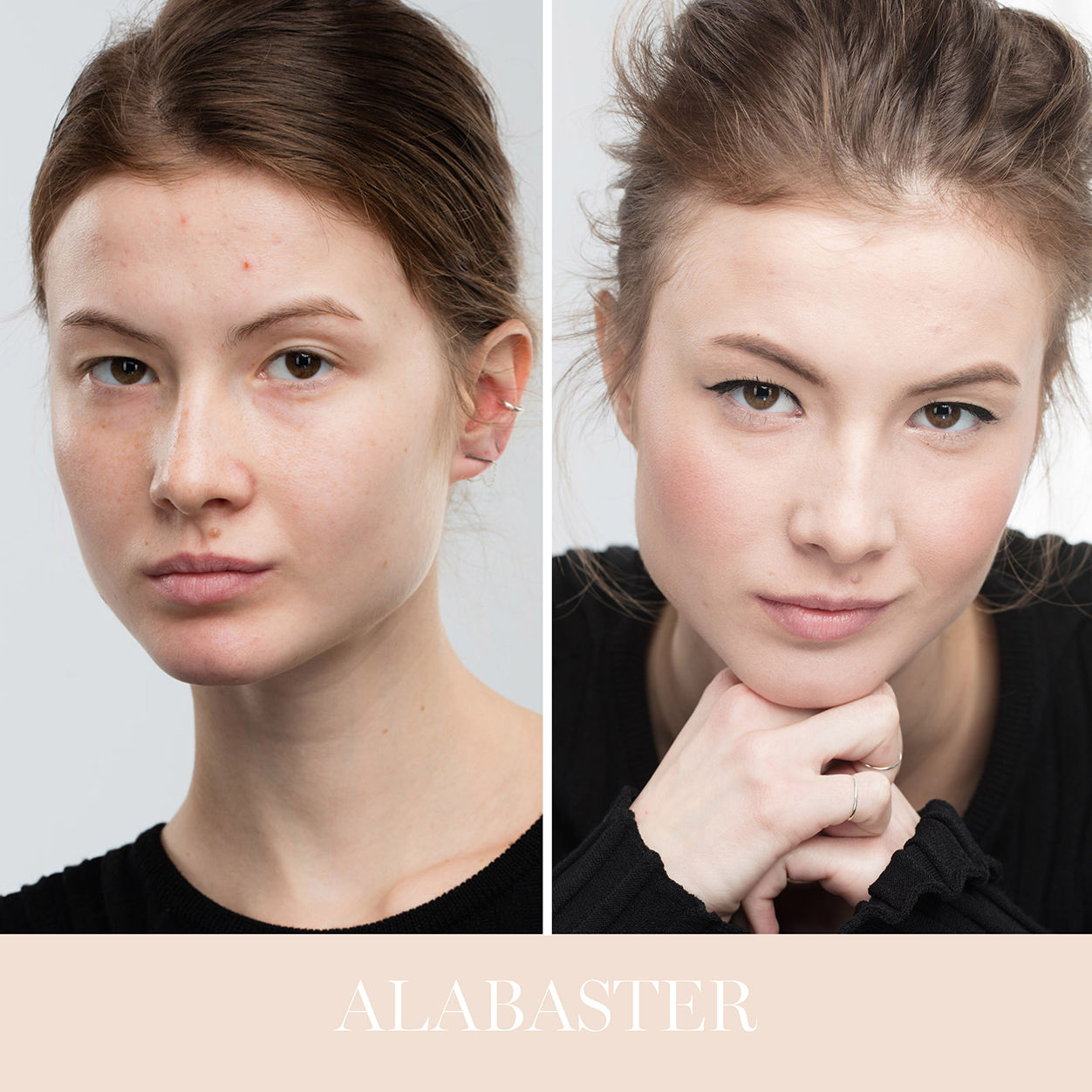 Before and after results of using   variant: Alabaster (C-004)