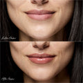 Before and after results of using RMS Beauty Legendary Lip Oil variant: Amber