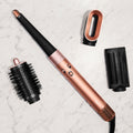 Lifestyle image of Dyson Airwrap i.d. Multi-Styler and Dryer Straight+Wavy variant: Amber Silk (Limited Edition)