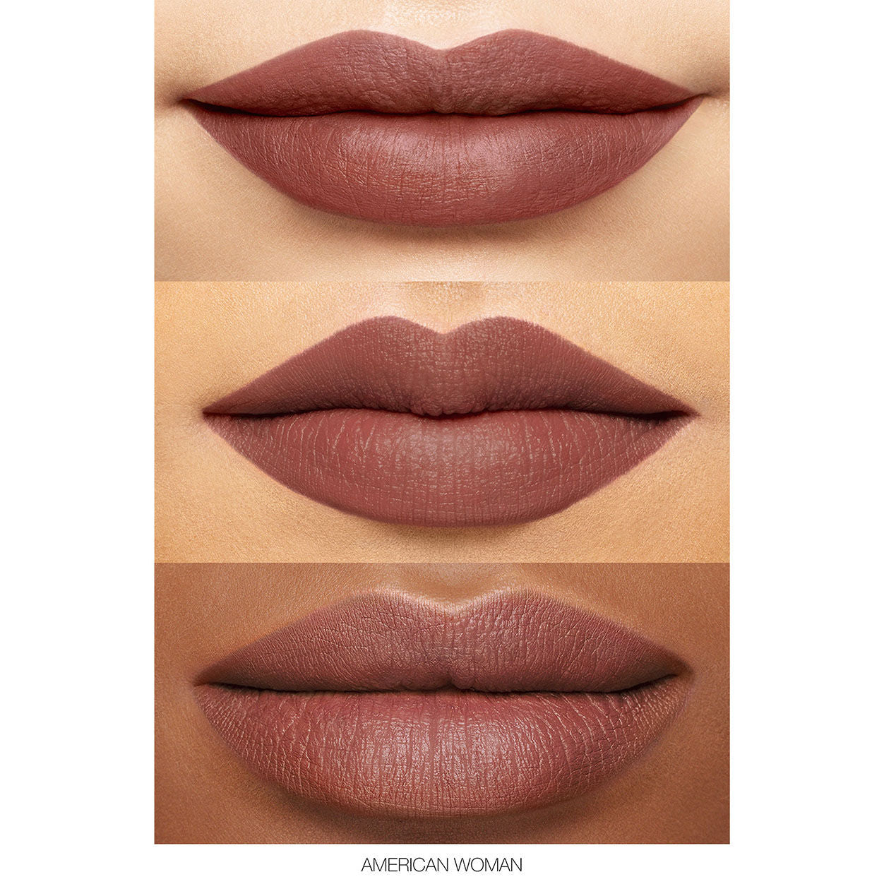 Model image of Nars Powermatte Lip Pigment variant: American Woman (Chestnut Rose)