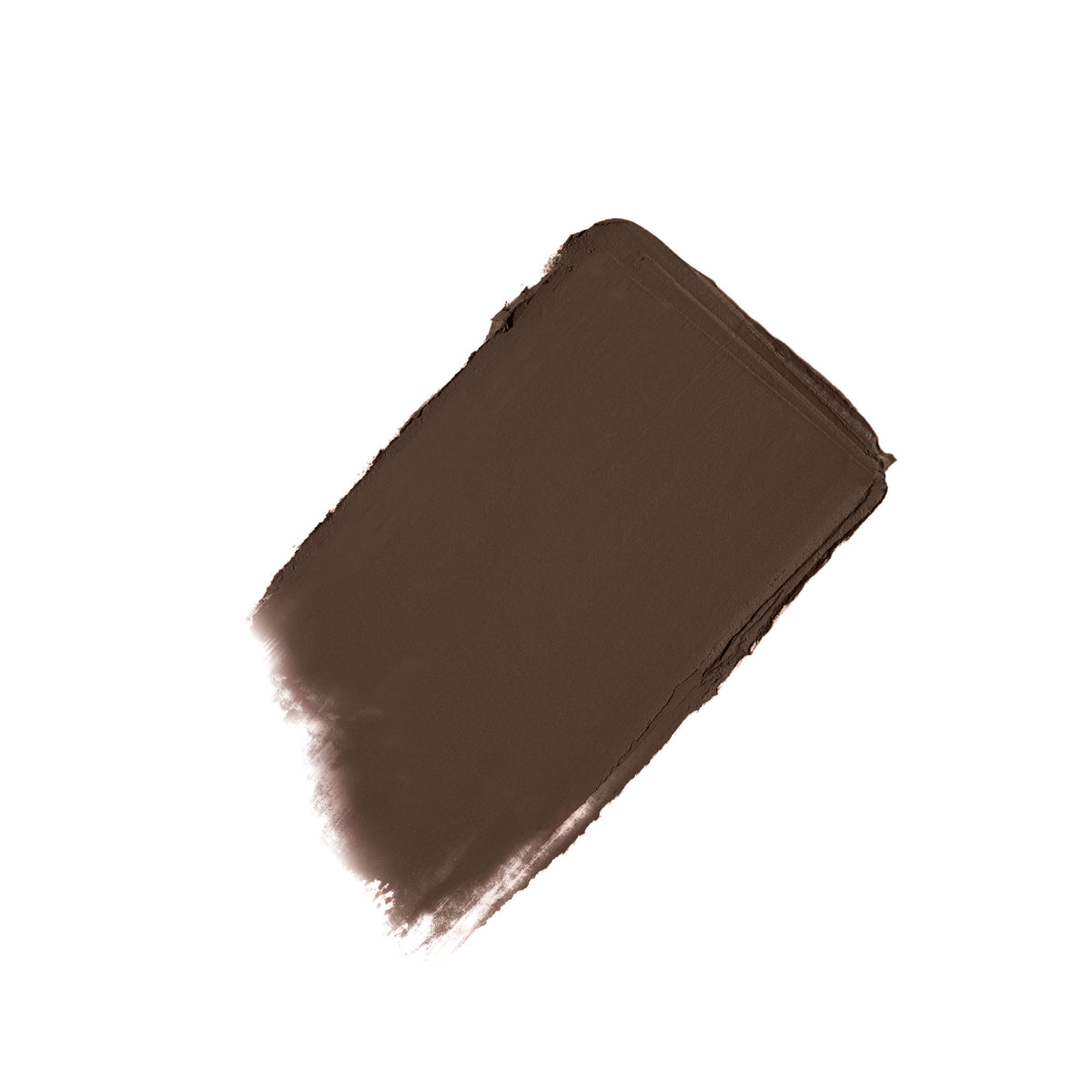 A rectangular swatch of dark brown ColorLuxe Eye Shadow Stick cream-to-powder eye shadow.