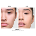 Before and after results of using Hourglass Vanish Airbrush Concealer variant: Apricot 5.5