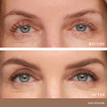Before and after results of using Jane Iredale PureBrow Shaping Pencil variant: Ash Blonde