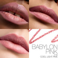 A shade comparison of   variant: Babylon Pink