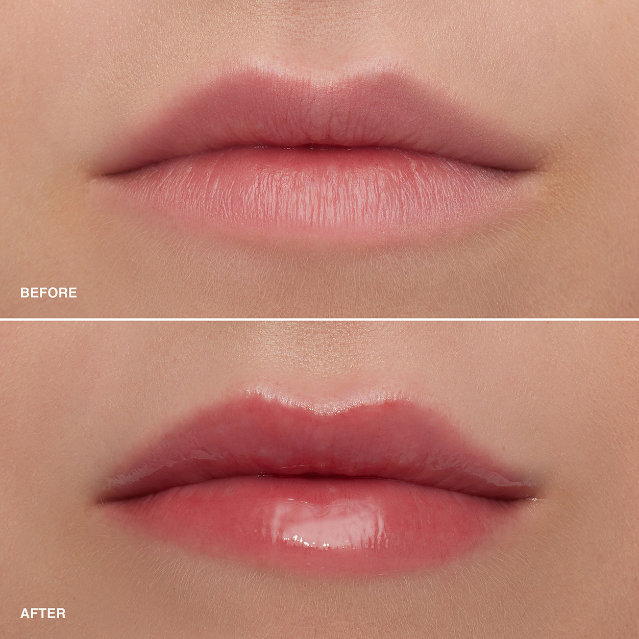 Before and after results of using   variant: Bare Pink