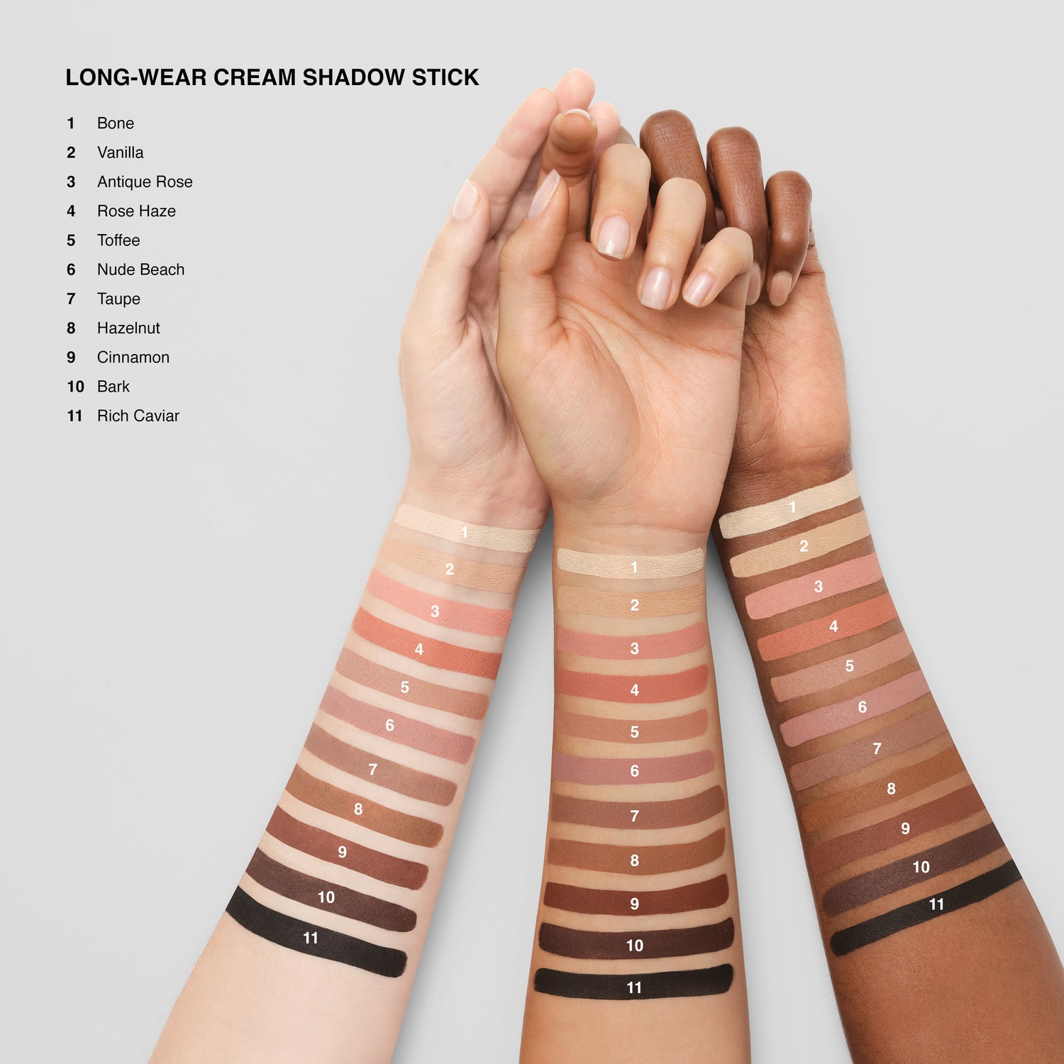 An arm swatch of Bobbi Brown Bark variant: Bark