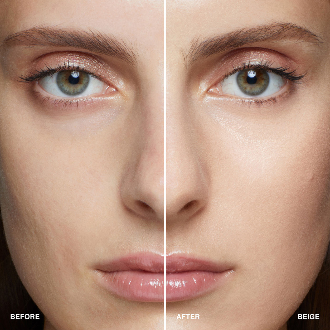 Before and after results of using Bobbi Brown Intensive Serum Foundation SPF 40/30 variant: Beige