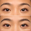 Before and after results of using Bobbi Brown Precise 24-Hour Ultra Slim Eyebrow Pencil variant: Black Brown