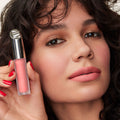 Model image of Kjaer Weis Matte, Naturally Liquid Lipstick variant: Blossoming