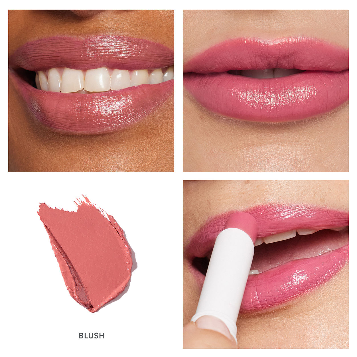Model image of Jane Iredale ColorLuxe Hydrating Cream Lipstick variant: Blush