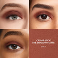 A shade comparison of Laura Mercier Caviar Stick Matte Eye Shadow variant: Brick
