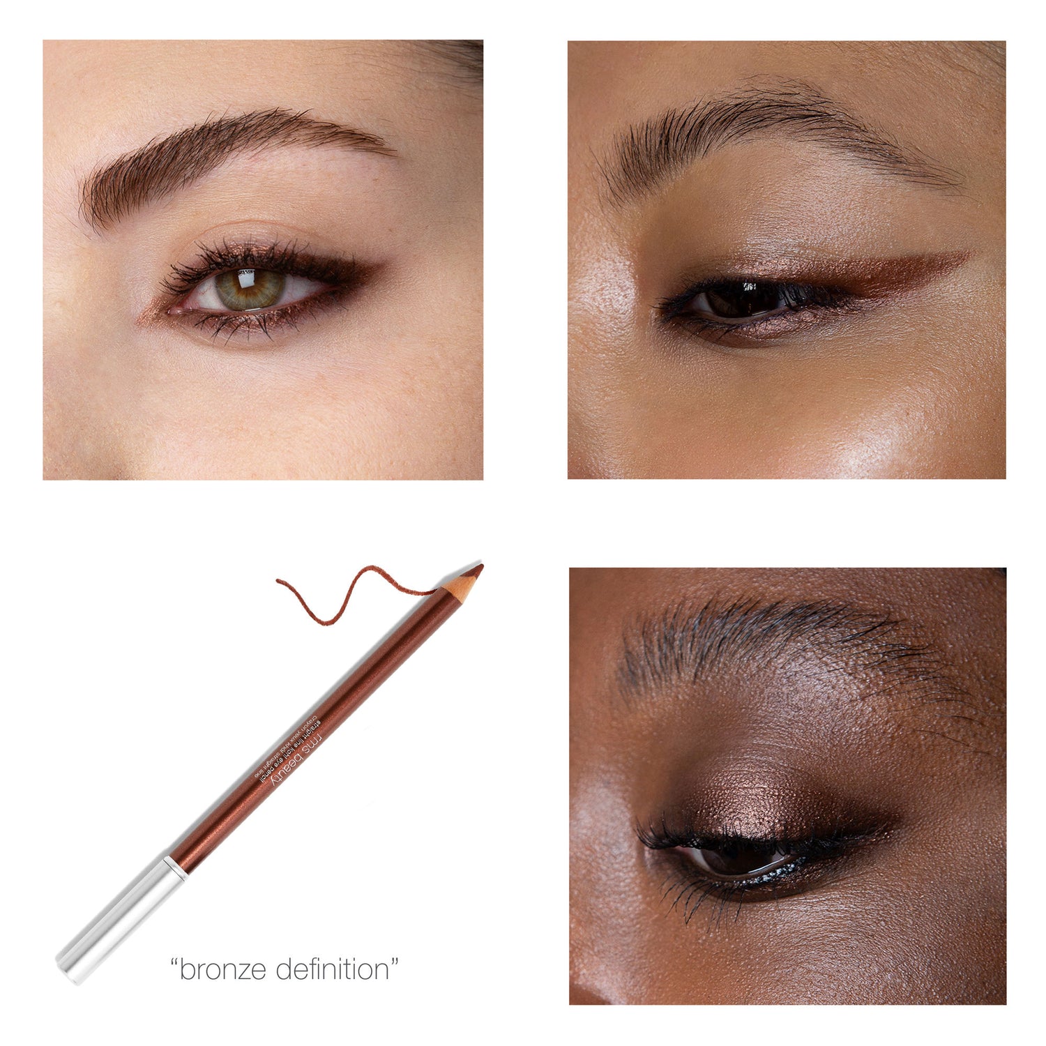 Model image of RMS Beauty Straight Line Kohl Eye Pencil Definition variant: Bronze