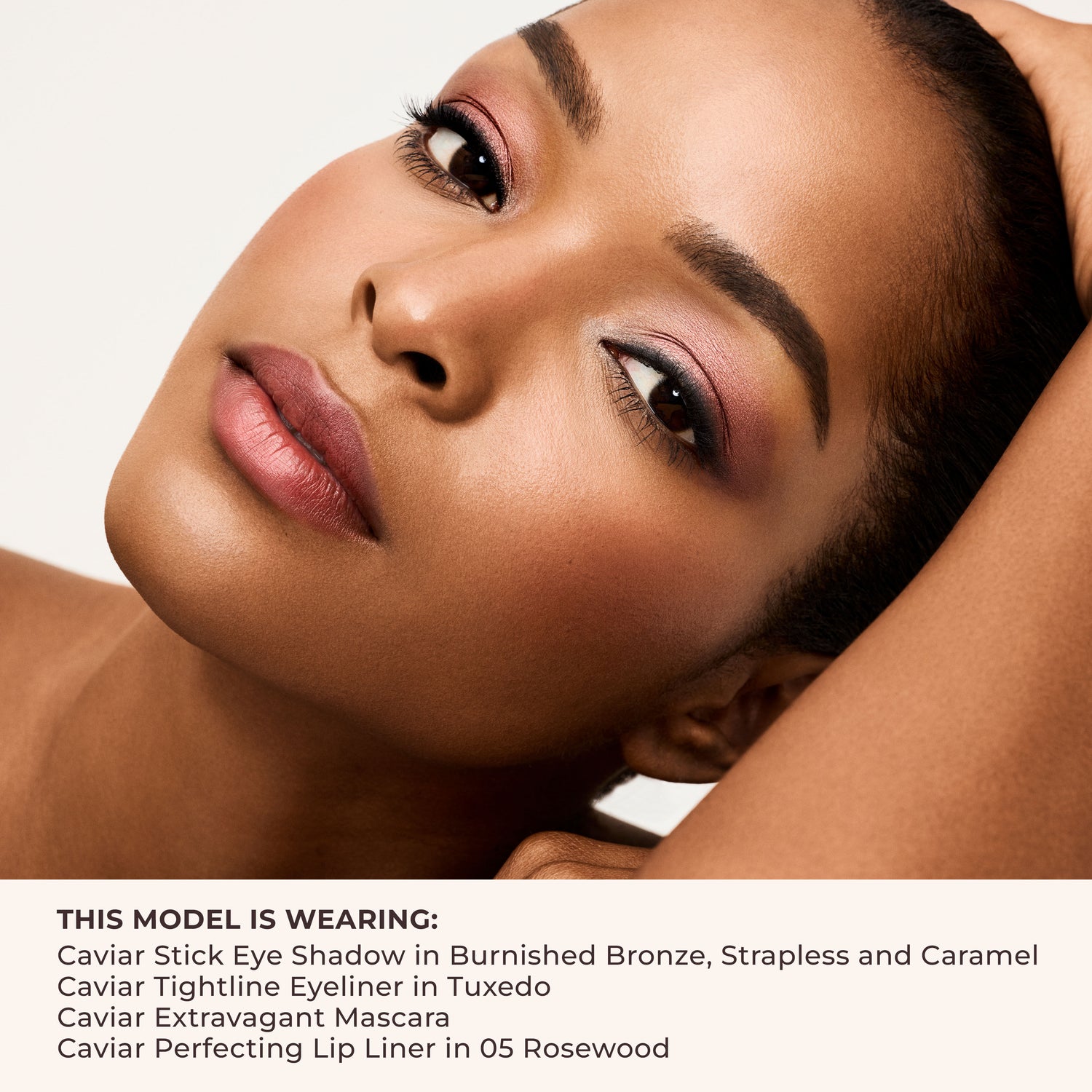 Model image of Laura Mercier Caviar Stick Eyeshadow variant: Burnished Bronze